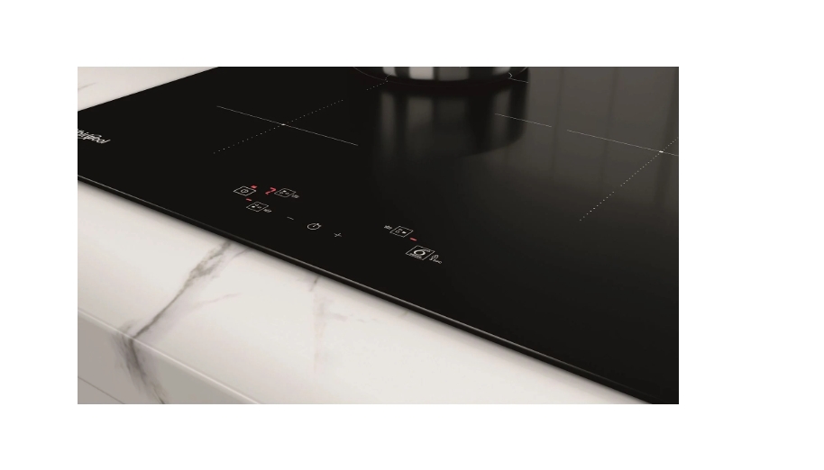 Placa de Inducción Whirlpool WS Q5760 NE – 3 Zonas, 28 cm, 7200W, Touch, Negro, Sin Marco, 6th Sense